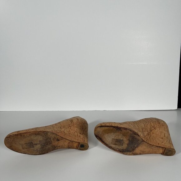 Stuart Weitzman Cork Wedge Heels Size 7.5 - Picture 7 of 7